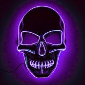 El Wire Skull LED Mask - Lila