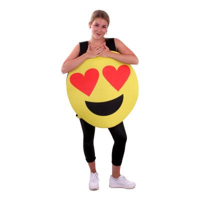Emoji Heart Eyes Maskeraddräkt - One size