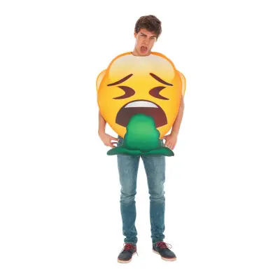 Emoji Vomito Maskeraddräkt - One size