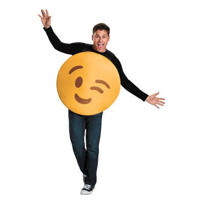 Emoji Wink Maskeraddräkt - Medium