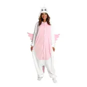 Enhörning Kigurumi Rosa Maskeraddräkt - One size