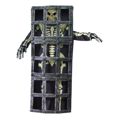 Fängslat Skelett Maskeraddräkt