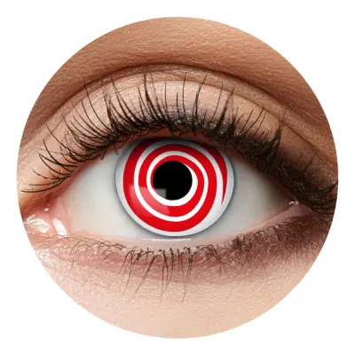 Färgade Linser Red Spiral