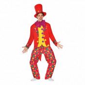 Färgglad Clown Maskeraddräkt - Medium