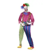 Färgglad Mördarclown Maskeraddräkt - Medium