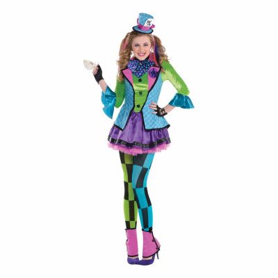 Färgglad Mad Hatter Barn Maskeraddräkt - Medium