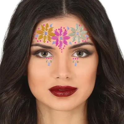 Face Jewels Blommor Neon