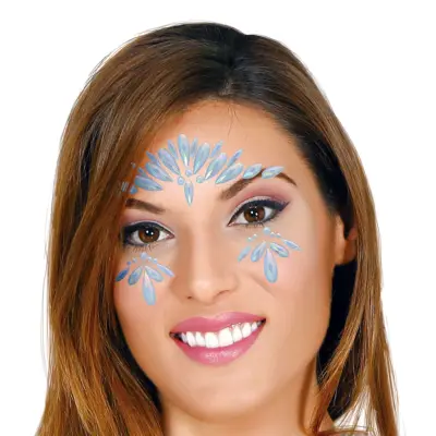 Face Jewels Glow in the Dark Silver