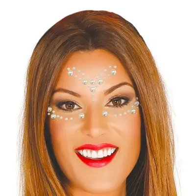 Face Jewels Silver Drop