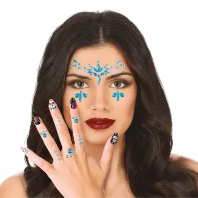 Face&Finger Jewelry Blå