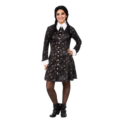 Familjen Addams Wednesday Maskeraddräkt - Small