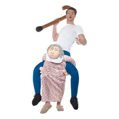 Farmor Piggyback Maskeraddräkt - One size