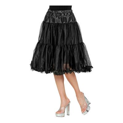 Tyllkjol Svart Lång - One size