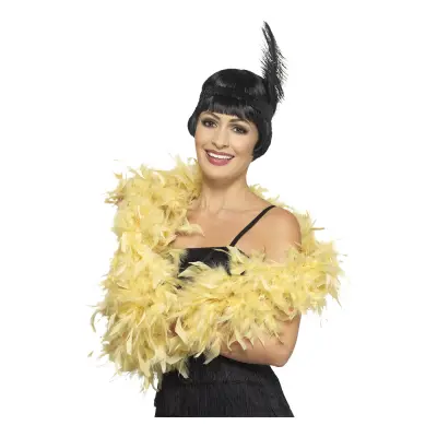 Fjäderboa 80 gram - Gul