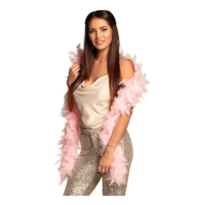 Fjäderboa Ljusrosa 180 cm
