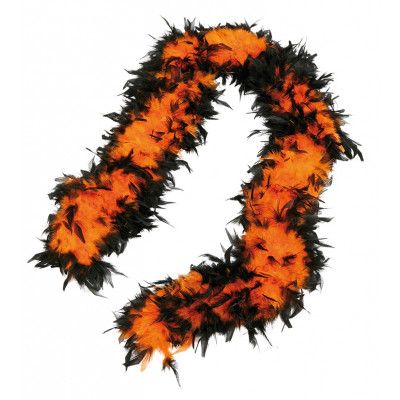 Fjäderboa Orange/Svart
