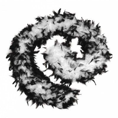 Fjäderboa Vit/Svart