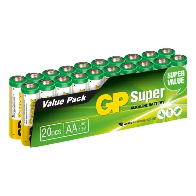 GP Super Alkaline Batterier - 20-pack AA