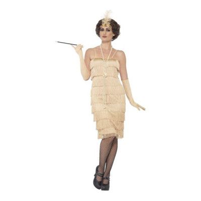 Flapper Guld Lång Maskeraddräkt - Large