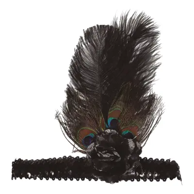Flapper Pannband Fjäder - One size