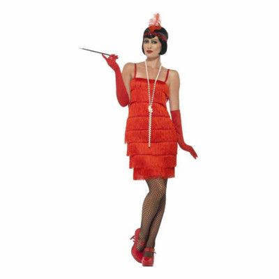 Flapper Röd Maskeraddräkt - Large