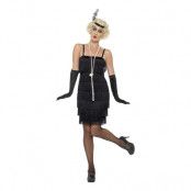 Flapper Svart Maskeraddräkt - XX-Large