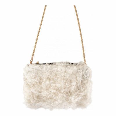 Fluffig Handväska Vit
