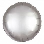 Folieballong Rund Silke Silver