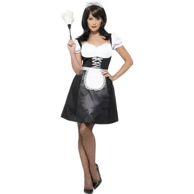 Frenchmaid Maskeraddräkt med klänning M