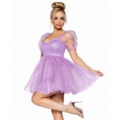 Frostad Organza Babydoll - Rapunzel Inspirerad Lavendel Kostym Klänning för kvinnor