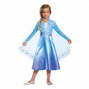 Frozen Elsa Travel Deluxe Barn Maskeraddräkt - Medium