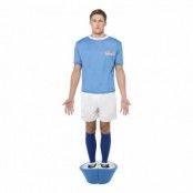 Fussballspelare Blå Maskeraddräkt