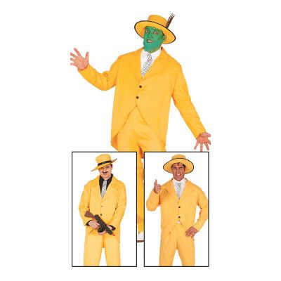Gangster Maskeraddräkt Gul - Medium