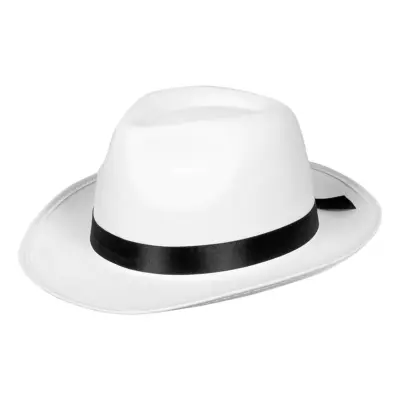 Gangsterhatt Vit - One size