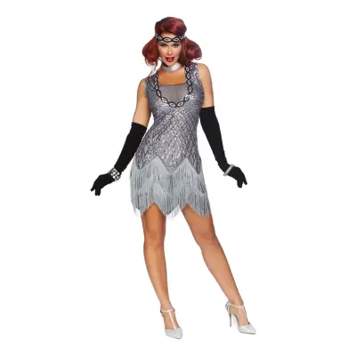 Gatsby Silver Deluxe Maskeraddräkt - Medium