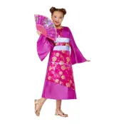 Geisha Flicka Barn Maskeraddräkt - Large
