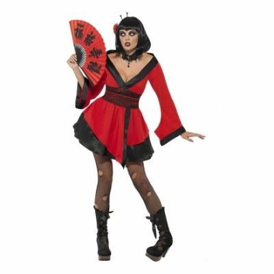 Geisha Halloween Maskeraddräkt