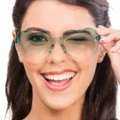 Glasögon Hjärtformade Grön