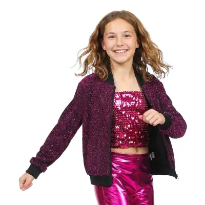 Glitterjacka Rosa för Barn - X-Large/XX-Large