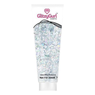 GlitzyGurl Glitter Kroppsgel 50 ml - Silver Storm