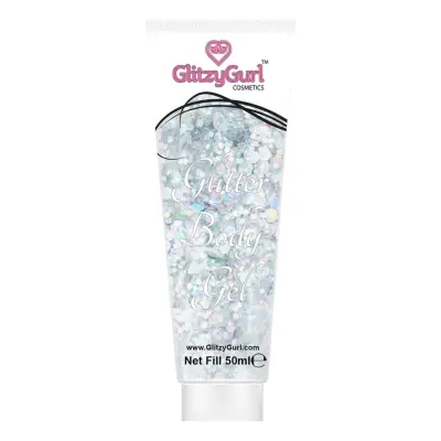 GlitzyGurl Glitter Kroppsgel 50 ml - Silver Storm