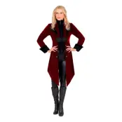 Gotisk Vinröd Kappa i Sammet Dam - XX-Large