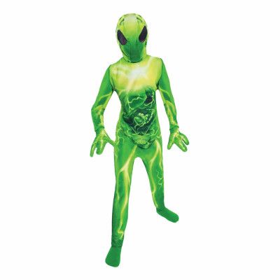 Grön Alien Barn Maskeraddräkt - Large