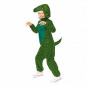 Grön Dinosaurie Onesie Barn Maskeraddräkt - Large