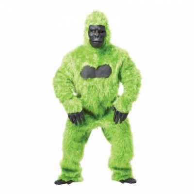 Grön Gorilla Maskeraddräkt - One size
