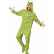 Grön utomjordisk kostym för vuxna