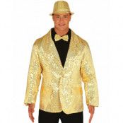 Guldfärgad glittrande kostymjacka för män