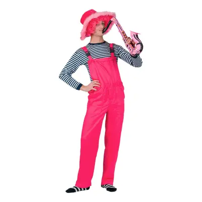 Neonrosa Hängselbyxor - Small