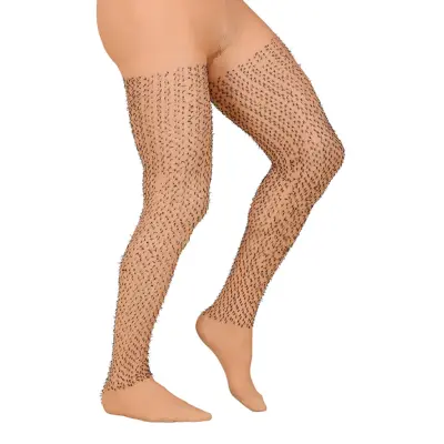 Håriga Strumpbyxor för Män - X-Large