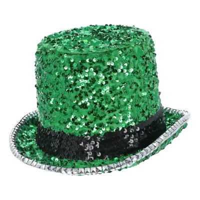 Höghatt med Paljetter Grön - One size